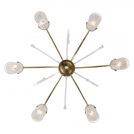 ST LUCE SL1401.303.06 Люстра подвесная ST-Luce Латунь/Латунь, Прозрачный E14 6*40W ЛЮМИНЕРА