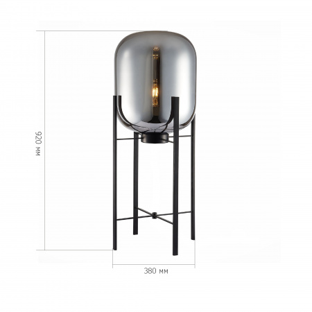 ST LUCE SL1050.715.01 Торшер ST-Luce Черный/Дымчатый E27 1*40W БУРАСКА