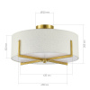 EVOLUCE SLE3010-302-04 Светильник потолочный Латунь/Белый E27 4*60W ЛИНТОН