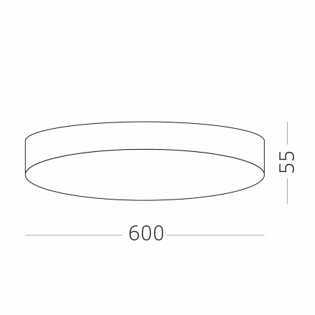 ST LUCE ST606.542.96 Светильник потолочный Белый LED 1*96W 4000K 8 640Lm Ra>85 120° IP20 D600xH55 185-265V Накладные светильники