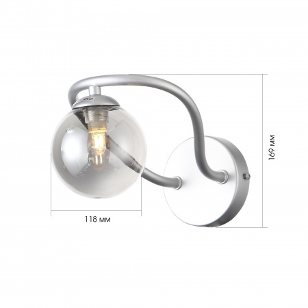 ST LUCE SL1502.101.01 Светильник настенный ST-Luce Хром/Дымчатый G9 1*3W ЛЕГАТЕЦЦА