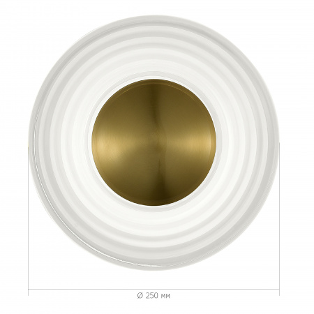 ST LUCE SL6125.301.01 Светильник настенный ST-Luce Латунь/Прозрачный LED 1*6W 3000K МУН