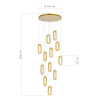 ST LUCE SL6506.203.12 Светильник подвесной ST-Luce Золотистый/Золотистый, Прозрачный LED 12*9W 3000K ЛУНГО