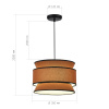 ST LUCE SL1354.403.01 Светильник подвесной ST-Luce Черный/Кирпичный, Черный E27 1*40W ДЖЕККИ