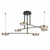 ST LUCE SL1605.403.06 Светильник подвесной ST-Luce Черный/Латунь, Белый LED 6*7,5W 3000K ФАРОНЕ