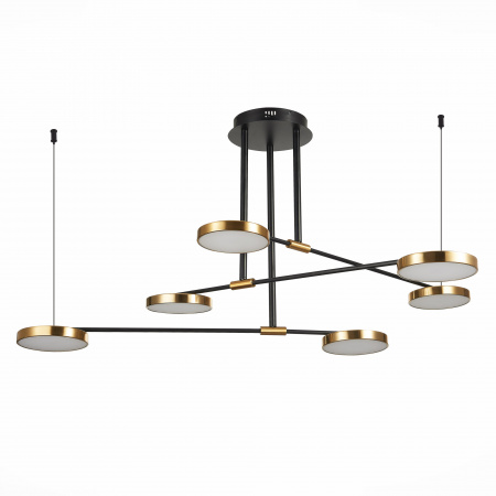 ST LUCE SL1605.403.06 Светильник подвесной ST-Luce Черный/Латунь, Белый LED 6*7,5W 3000K ФАРОНЕ