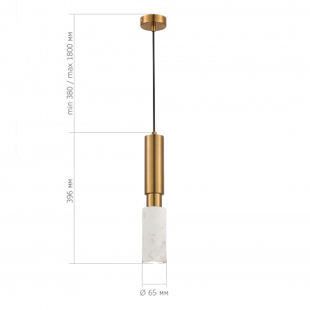 ST LUCE SL1192.353.01 Светильник подвесной ST-Luce Латунь/Латунь, Белый GU10 1*5W 4000K ПРИЕТТИ