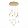 ST LUCE SL6104.203.16 Светильник подвесной ST-Luce Золотистый/Прозрачный,С пузырьками воздуха LED 16*3W 3000 МОНТЕЧЕЛИО