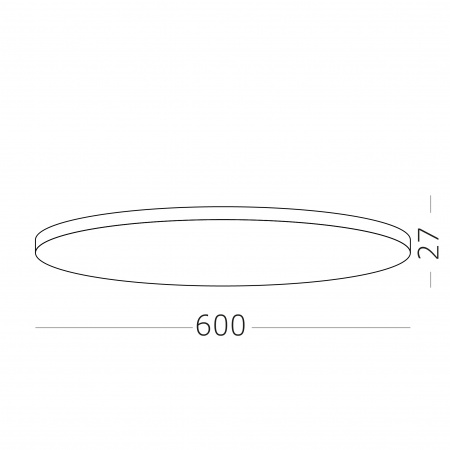 ST LUCE ST601.442.48 Светильник потолочный Черный LED 1*48W 4000K 4 320Lm Ra>90 120° IP20 D600xH27 185-265V Накладные светильники