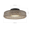 ST LUCE SL6143.422.01 Светильник потолочный ST-Luce черный/шампань LED 1*15W 4000K АНТИК
