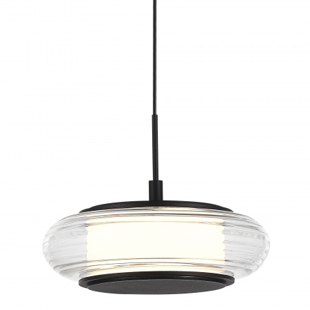 ST LUCE SL6239.403.01 Светильник подвесной ST-Luce черный/прозрачный LED 1*7W 3000K ФРИТЕЛЛА