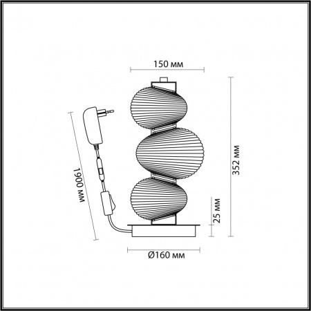 Настольная лампа ODEON LIGHT L-VISION 5095/12TL