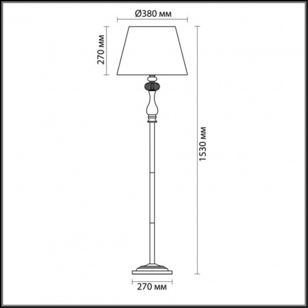 Торшер ODEON LIGHT CLASSIC 3393/1F