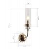 ST LUCE SL1402.201.01 Светильник настенный ST-Luce Золото/Прозрачный E14*1 40W ЭЛЕГРА