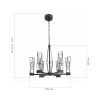 ST LUCE SL815.303.06 Люстра подвесная ST-Luce Серый графит/Серый графит, Прозрачный LED 6*8W 4000K ПРОЖЕТТО