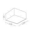 ST LUCE ST608.442.12 Светильник потолочный Черный LED 1*12W 4000K 1 080Lm Ra>90 120° IP20 L120xW120xH55 180- Накладные светильники