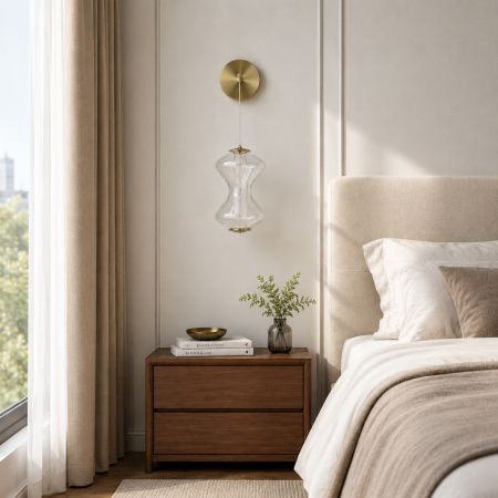 ST LUCE SL6136.201.01 Светильник настенный ST-Luce золото/коньячный LED 1*6W 3000K СПАЙН