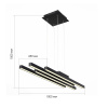 ST LUCE SL933.403.04 Люстра подвесная ST-Luce Черный/Белый,Черный LED 1*38W 3000K/4000K/6000K САМЕНТО