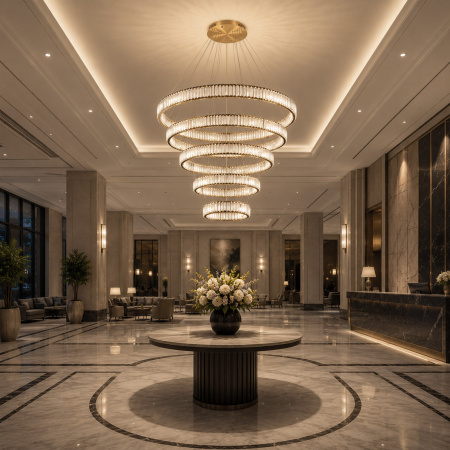 ST LUCE SL1622.313.05 Люстра подвесная ST-Luce Латунь/Прозрачный LED 1*285W 4000K ТИВОЛИ