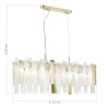 ST LUCE SL1636.203.08 Люстра подвесная ST-Luce Золотистый/Белый, Золотистый E14 8*40W СКОЛАРЕ
