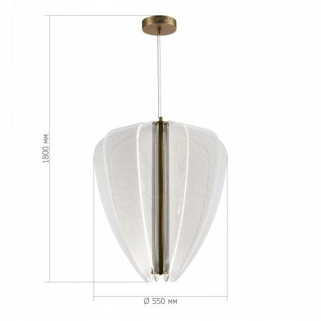 ST LUCE SL6509.213.01 Светильник подвесной ST-Luce Золотистый/Прозрачный LED 1*75W 4000K ФЕЗАЛЕ