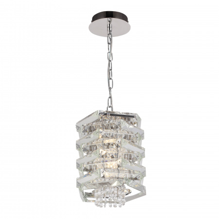 ST LUCE SL6137.103.01 Светильник подвесной ST-Luce никель/прозрачный E14 1*40W СТРОЦЦИ