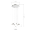 ST LUCE SL6017.101.07 Светильник подвесной ST-Luce Хром/Прозрачный с пузырьками воздуха LED 7*3W 3000K АКВА
