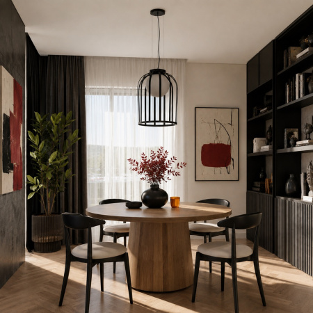 ST LUCE SL6129.403.01 Светильник подвесной ST-Luce Черный/Белый E27 1*60W НОРДИК
