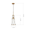 ST LUCE SL1016.203.01 Светильник подвесной ST-Luce Золотистый/Золотистый, Прозрачный E27 1*60W НАРРИО