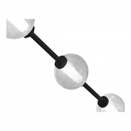 ST LUCE SL6120.403.03 Светильник подвесной ST-Luce Черный/Прозрачное кракелированное стекло LED 3*8,5W 3000K ПИК