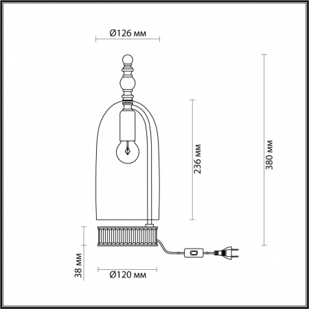 Настольная лампа ODEON LIGHT NEO 4892/1T