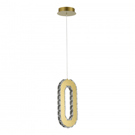 ST LUCE SL6506.203.01 Светильник подвесной ST-Luce Золотистый/Золотистый, Прозрачный LED 1*9W 3000K ЛУНГО