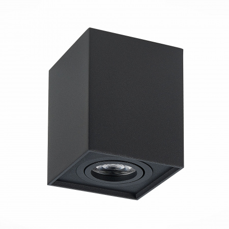 ST LUCE ST109.407.01 Светильник потолочный Черный GU10 1*50W  L100xW100xH123 220V Без ламп Накладные светильники