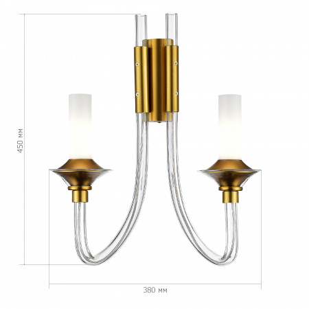 ST LUCE SL1241.201.02 Бра ST-Luce Золотистый/Белый E14 2*40W ВЕТРАНО