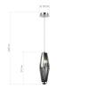 ST LUCE SL1242.103.01 Светильник подвесной ST-Luce Хром/Дымчатый G9 1*5W 4000K ЧИАРА