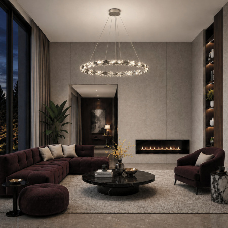 ST LUCE SL6009.113.01 Люстра подвесная ST-Luce Хром/Прозрачно-Дымчатый LED 1*30W 3000K ДИАМАНТА