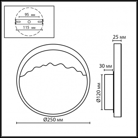 Настенный светильник ODEON LIGHT ECODESIGN 6625/9WL