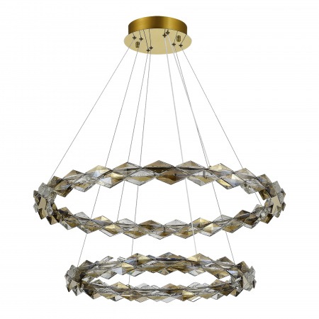 ST LUCE SL6009.203.02 Люстра подвесная ST-Luce Золотистый/Прозрачный,Янтарный LED 1*45W 3000K ДИАМАНТА