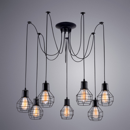Подвесная люстра Arte Lamp SPIDER A1109SP-7BK