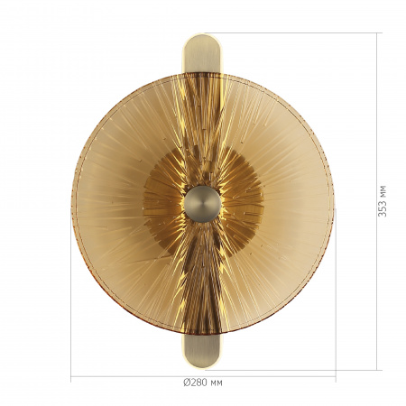 ST LUCE SL6141.311.01 Светильник настенный ST-Luce бронза/янтарь LED 1*11W 4000K АЗИО