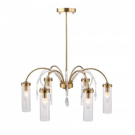 ST LUCE SL1401.303.06 Люстра подвесная ST-Luce Латунь/Латунь, Прозрачный E14 6*40W ЛЮМИНЕРА