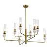 ST LUCE SL1244.303.08 Светильник подвесной ST-Luce латунь/прозрачный E14 8*40W МЕДЕА