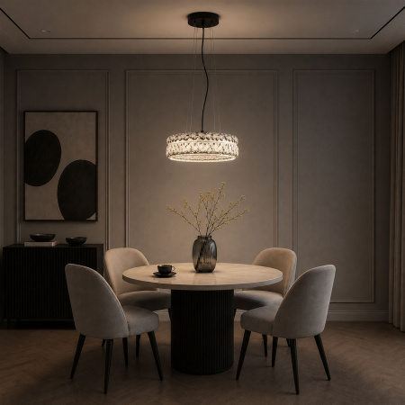 ST LUCE SL6143.413.01 Светильник подвесной ST-Luce черный/дымчатый LED 1*15W 4000K АНТИК