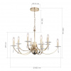 ST LUCE SL1405.203.10 Люстра подвесная ST-Luce Латунь/Латунь, Прозрачный E14 10*40W ЭЛЕГАНС
