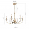 ST LUCE SL1405.203.06 Люстра подвесная ST-Luce Латунь/Латунь, Прозрачный E14 6*40W ЭЛЕГАНС