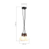 ST LUCE SL6226.403.03 Светильник подвесной ST-Luce Черный/Белый G9 3*5W 4000K КОРК