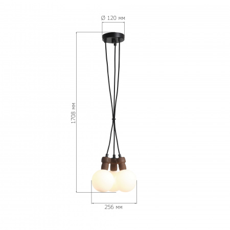 ST LUCE SL6226.403.03 Светильник подвесной ST-Luce Черный/Белый G9 3*5W 4000K КОРК