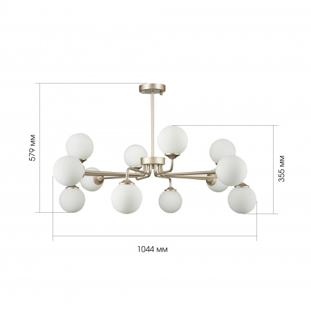 EVOLUCE SLE106203-12 Светильник подвесной ST-Luce Золотистый/Белый G9 LED 12*5W РЕДЖИНО