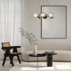 ST LUCE SL6018.203.48 Светильник подвесной ST-Luce черный/ золотистый / прозрачный LED 1*48W 4000K МИСТЕРИ