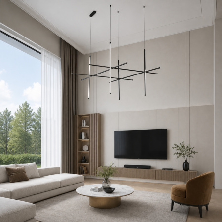 ST LUCE SL6207.403.150 Светильник подвесной ST-Luce Черный  LED 1*150W 3000K РЕТИКО